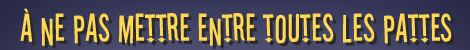 À ne pas mettre entre toutes les pattes