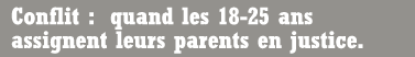 Conflit : quand 18-25 ans assignent leurs parents en justice